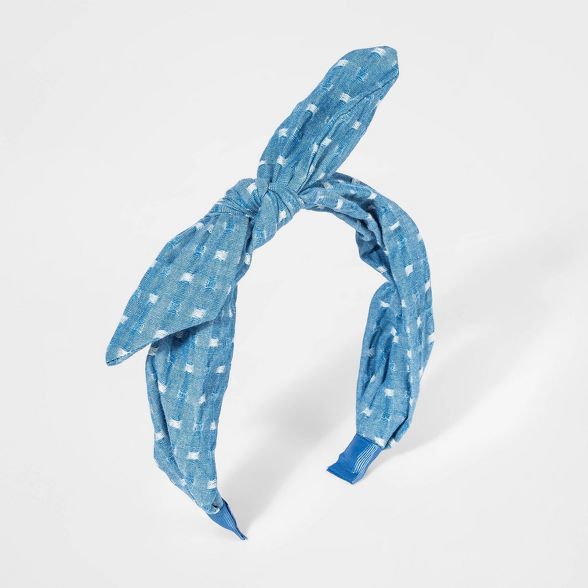 Girls' Chambray Headband - Cat & Jack™ Blue | Target
