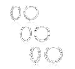 3 Pairs Small Huggie Hoop Earrings Set 14K Gold Hypoallergenic Lightweight Huggie Hoops Earrings ... | Amazon (CA)
