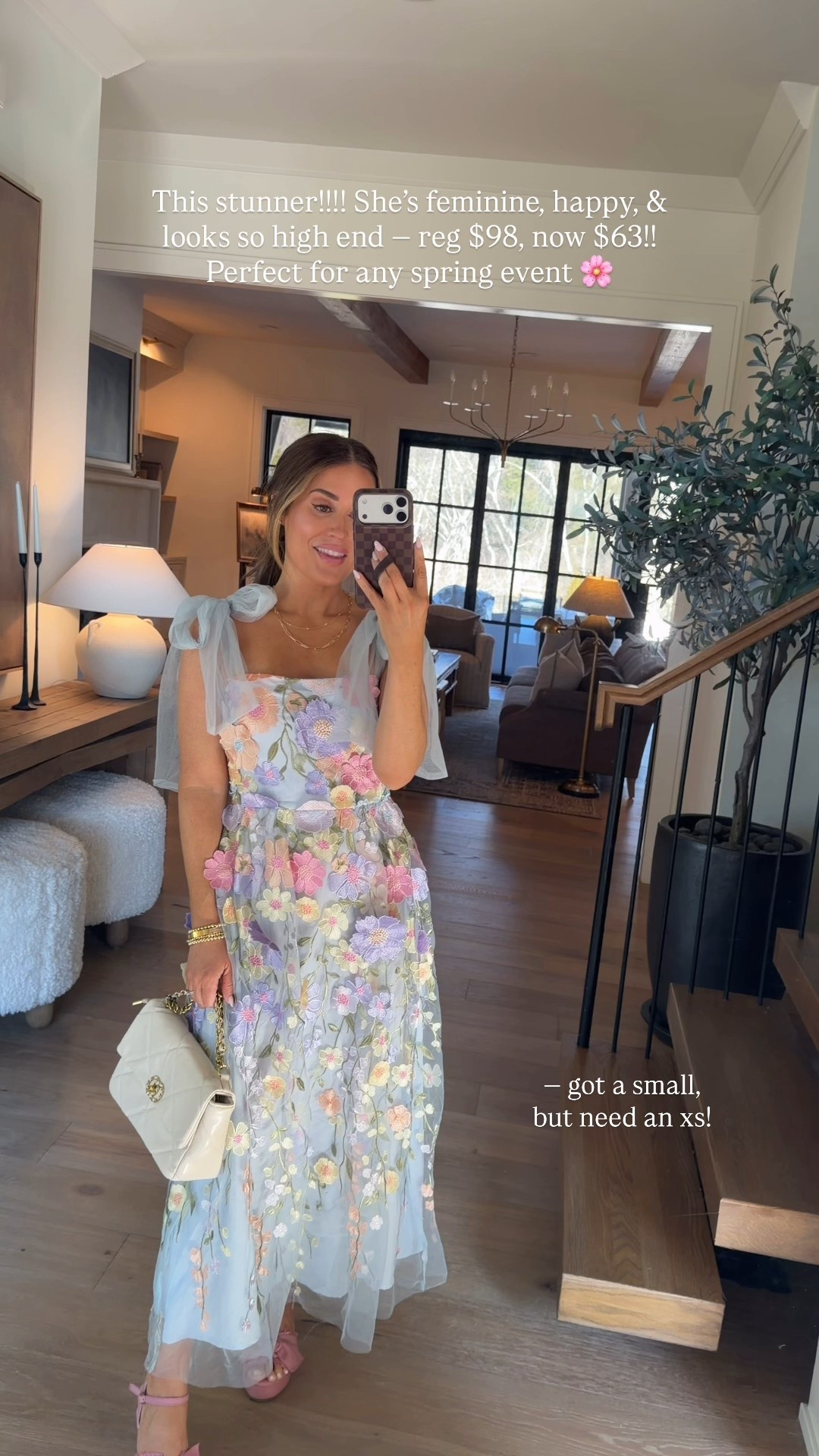 Perfect spring dress under $65! Features tie straps & a gorgeous floral overlay — such a feminine, flattering dress! In the small, but would have preferred an xs (more fitted). 35% off with ALEXAANGLIN35



#LTKSaleAlert #LTKgrwm #LTKPetite