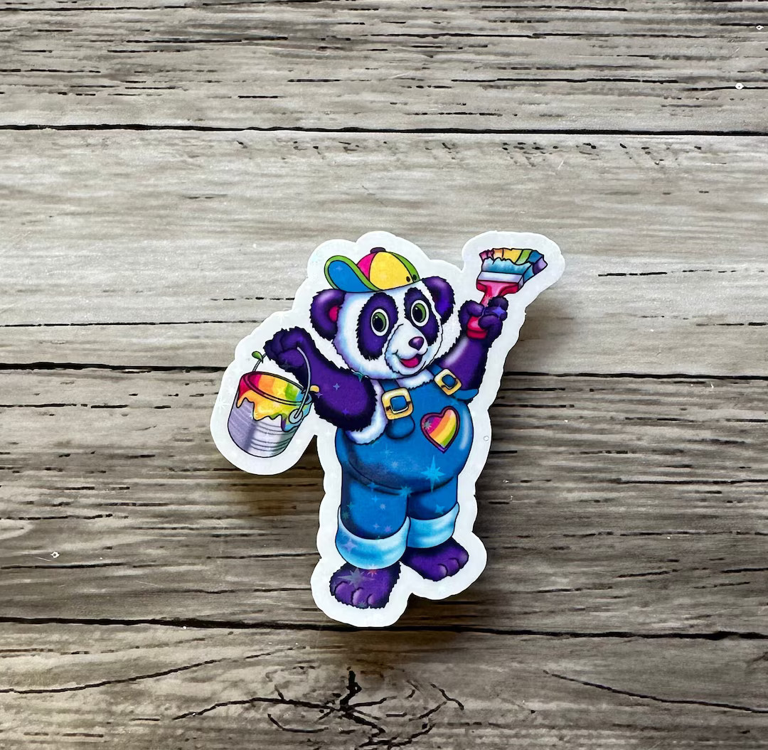 Panda Painting Sticker | 90s | Nostalgia | Y2k | Laptop | Journal | Hydro Flask | Water Bottle | ... | Etsy (US)