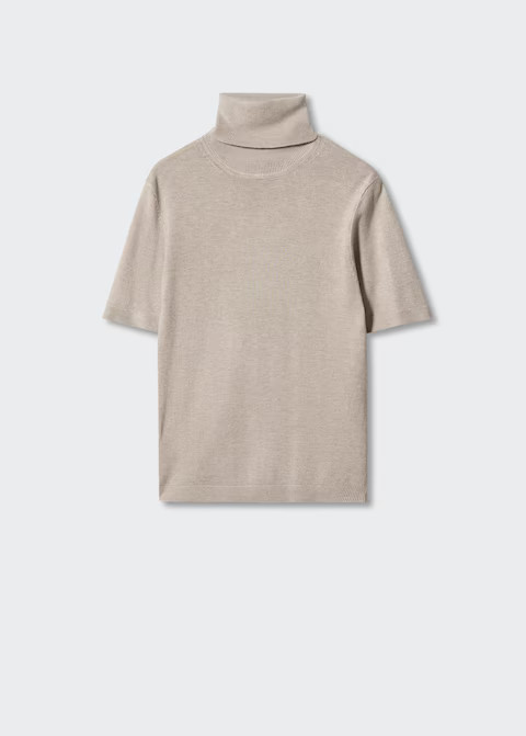 Turtleneck knitted sweater -  Women | Mango United Kingdom | MANGO (UK)