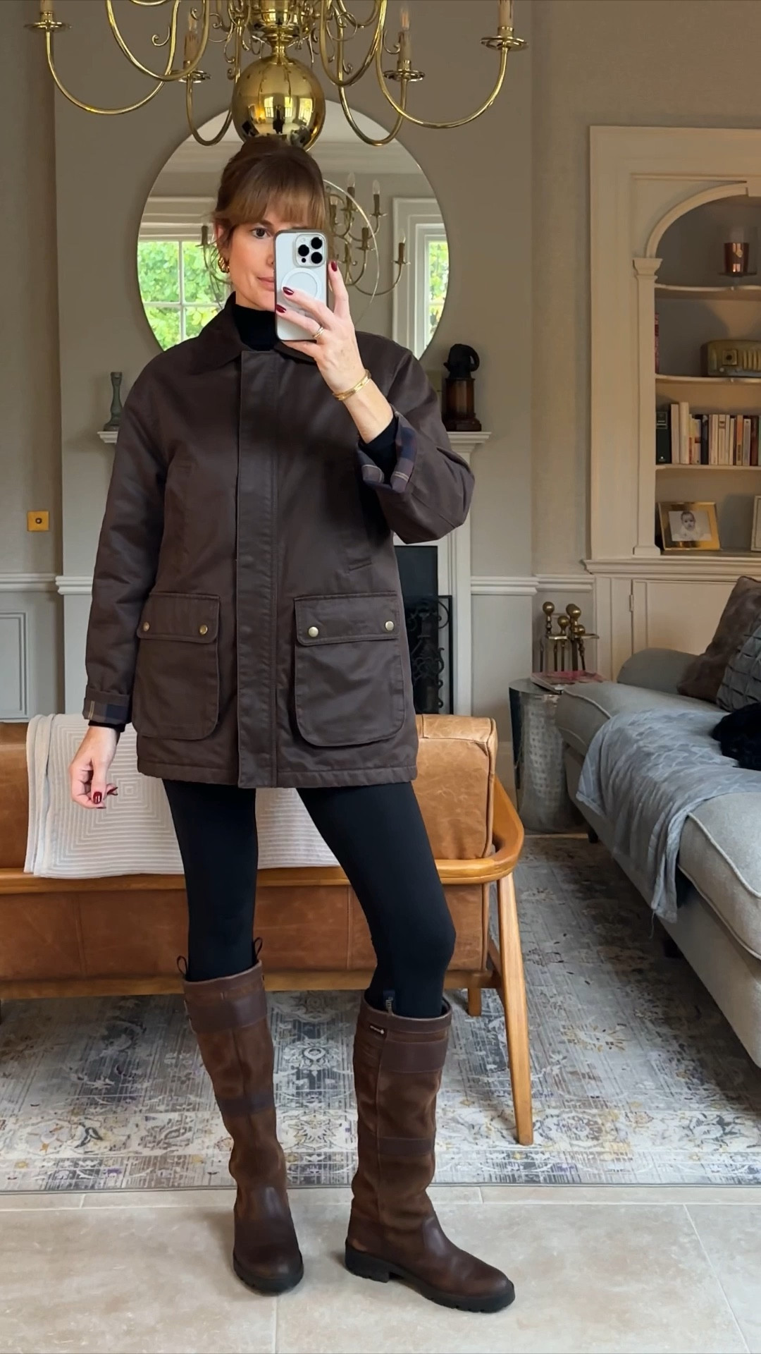 My favourite boots!!
Brown knee high boots
Brown wax jacket size small
Black leggings size S Tall

#LTKautumn #LTKuk #LTKshoes