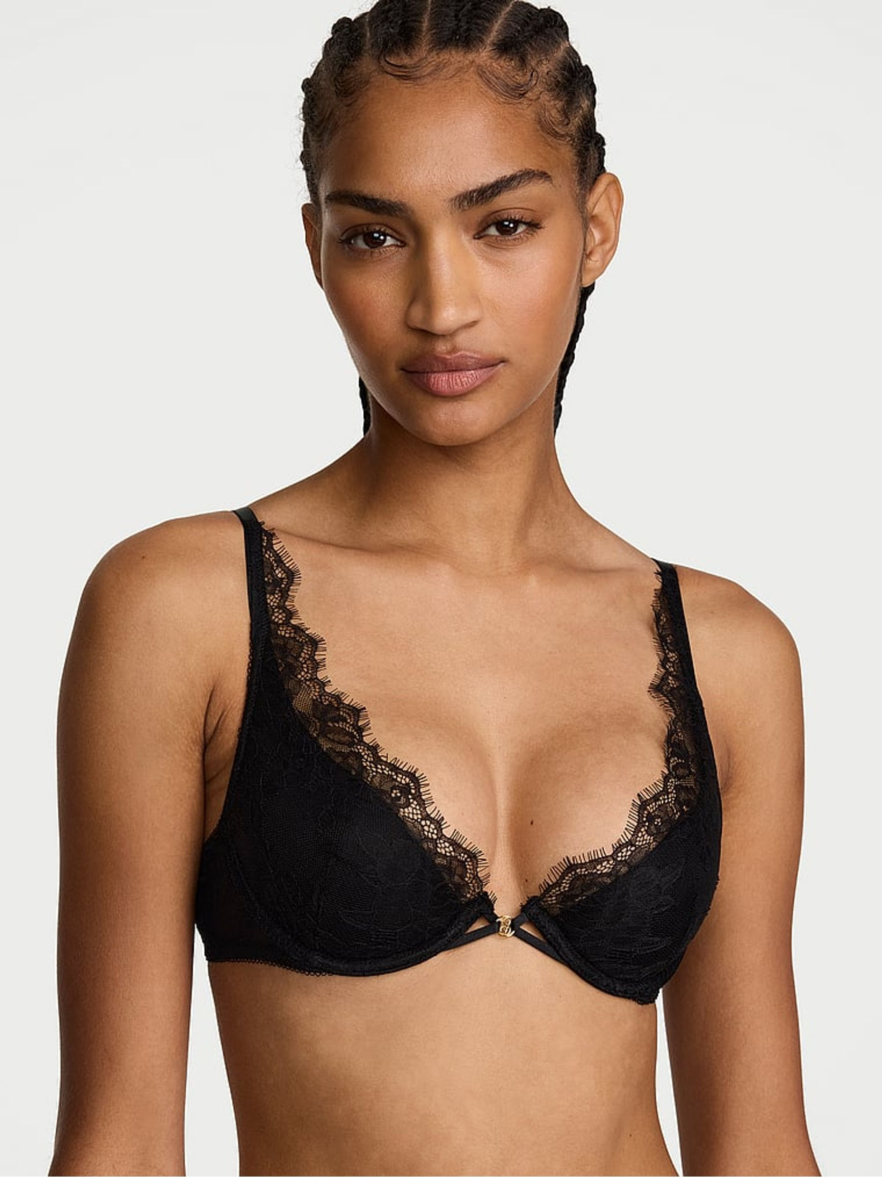 Black Plunge Lace Bra | Victoria's Secret UK | Victoria's Secret UK