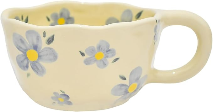 8.5 oz Elegant Floral Ceramic Mug Coffee Cup with Flower Decorations, 250ml Spring Drinkware for ... | Amazon (US)