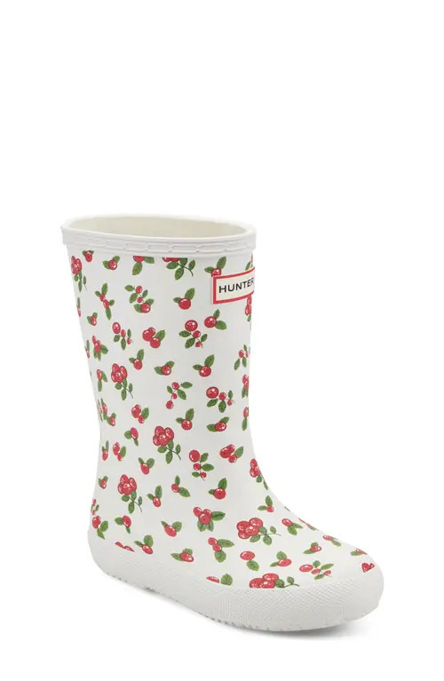 Hunter Kids' First Classic Rain Boot in Bright Aqua/rose Of Sharon at Nordstrom, Size 1 M | Nordstrom