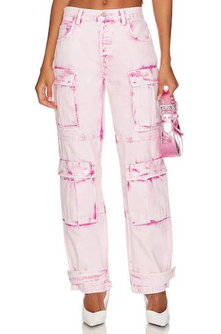 GRLFRND Lex Cargo Jean in Pink Marble from Revolve.com | Revolve Clothing (Global)