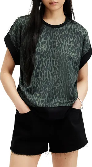 AllSaints Giana Leopard Knit Top | Nordstrom | Nordstrom
