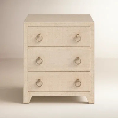 Cleo 3 - Drawer Raffia Dresser | Wayfair North America