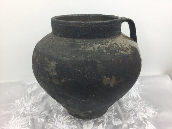 Old Clay Vessel Ukrainian Pottery Ceramic Vase Rustic Farmhouse Decor | Etsy (CAD)