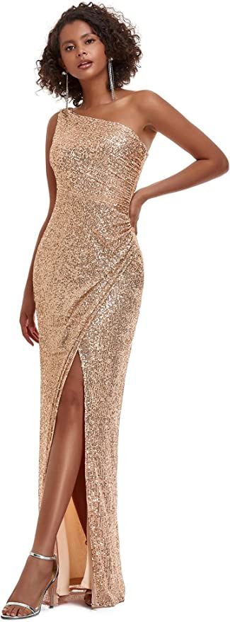 Ever-Pretty Women's Gliter Side Slit Sleeveless Sequin Evening Formal Party Dress 0116 | Amazon (US)