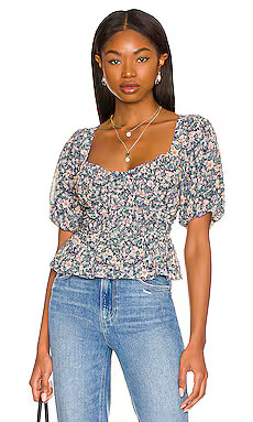 Clairemont Top in Blue Peach Multi Floral | Revolve Clothing (Global)