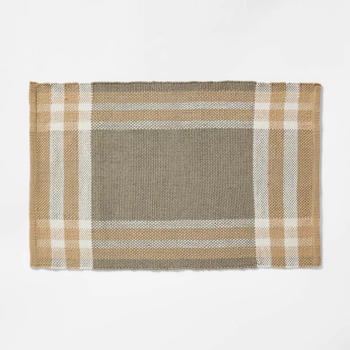 2'1"x3'2" Plaid Indoor/Outdoor Scatter Accent Rug Green - Threshold™ designed with Studio McGee | Target