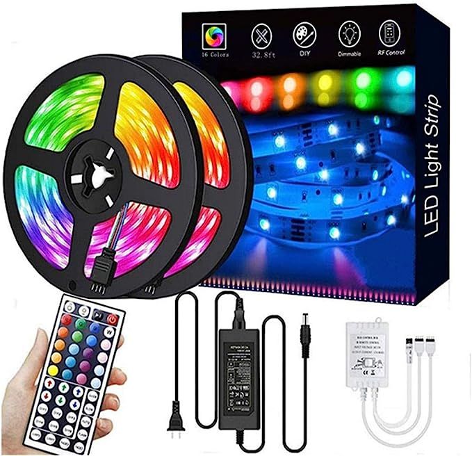 LED Strip Lights,32.8ft RGB 300LEDs Waterproof Light Strip Kits with infrared 44 Key, Suitable fo... | Amazon (US)
