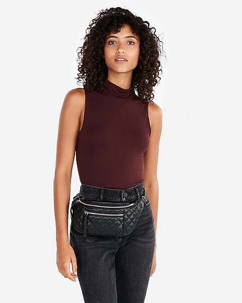 sleeveless mock neck tank | Express