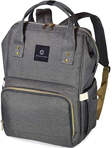 Amazon.com : Diaper Bag Backpack Waterproof & Stylish Baby Maternity Back Pack for Mom & Dad (Gre... | Amazon (US)