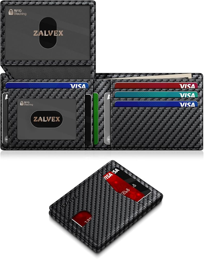 Wallet for Men Slim RFID Blocking Leather Credit Card Holder Wallet for 14 Cards, Bifold Minimali... | Amazon (US)