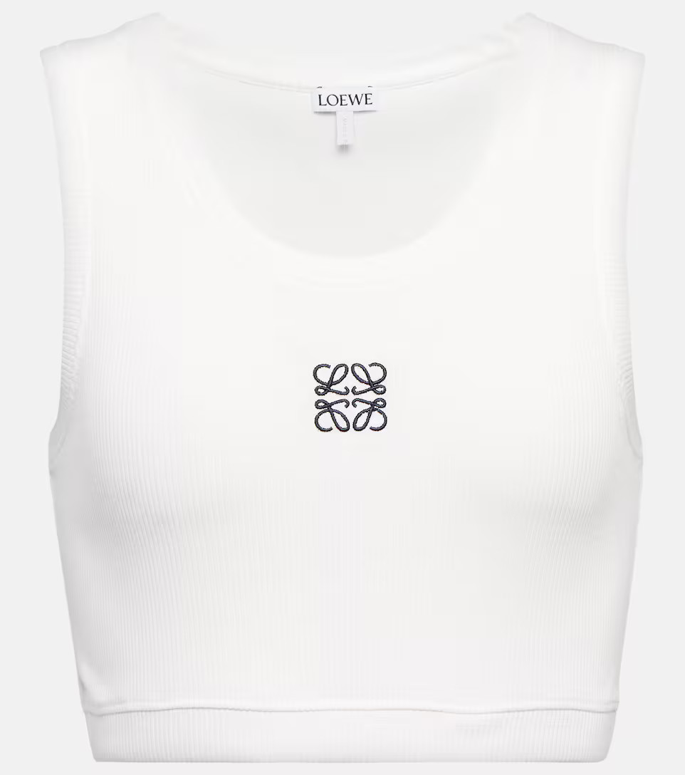 Anagram cotton-blend crop top | Mytheresa (US/CA)