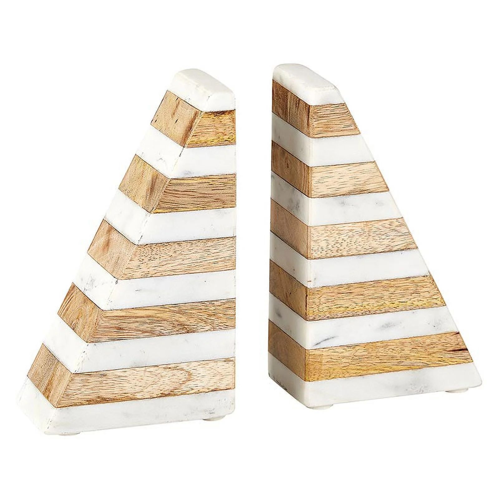 47th & Main DMR072 Marble And Wood Bookend | Walmart (US)