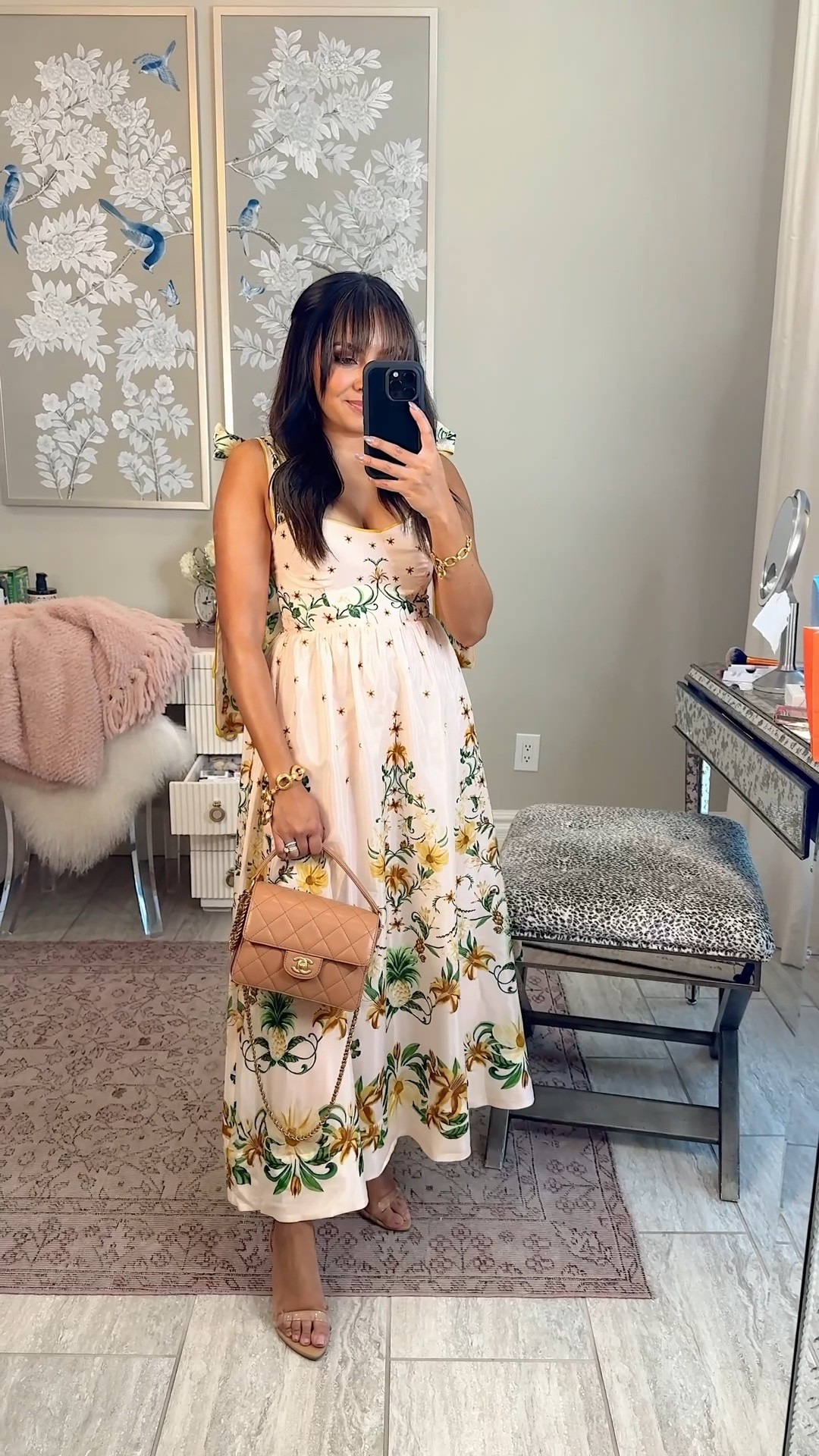 Floral tie shoulder dress size xxs TTS 
Clear Heels size 5 TTS 


#LTKPetite #LTKStyleTip #LTKTravel