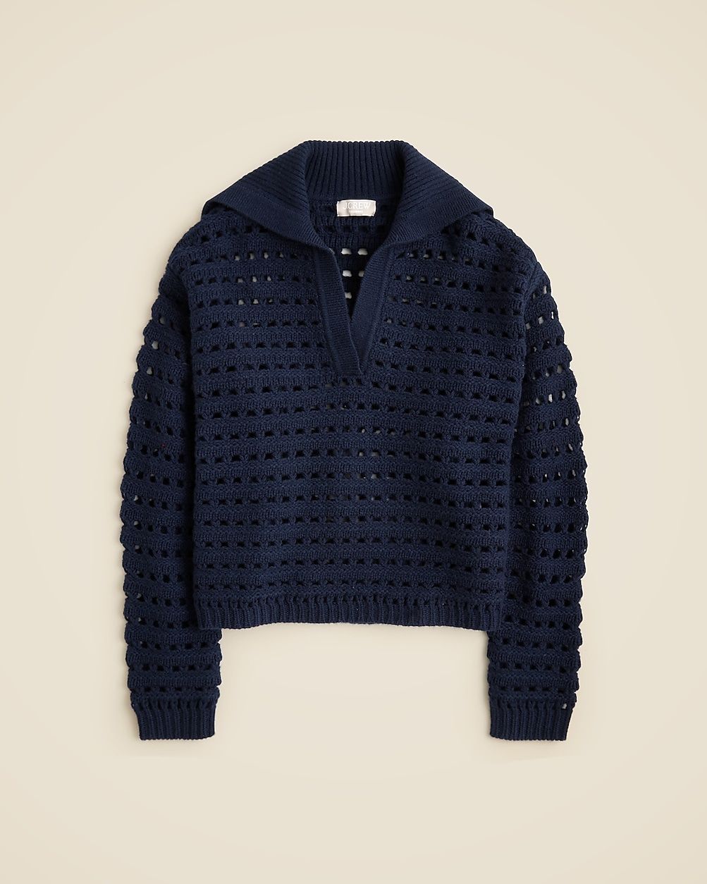 Collection cashmere sailor-collar pointelle sweater | J. Crew US