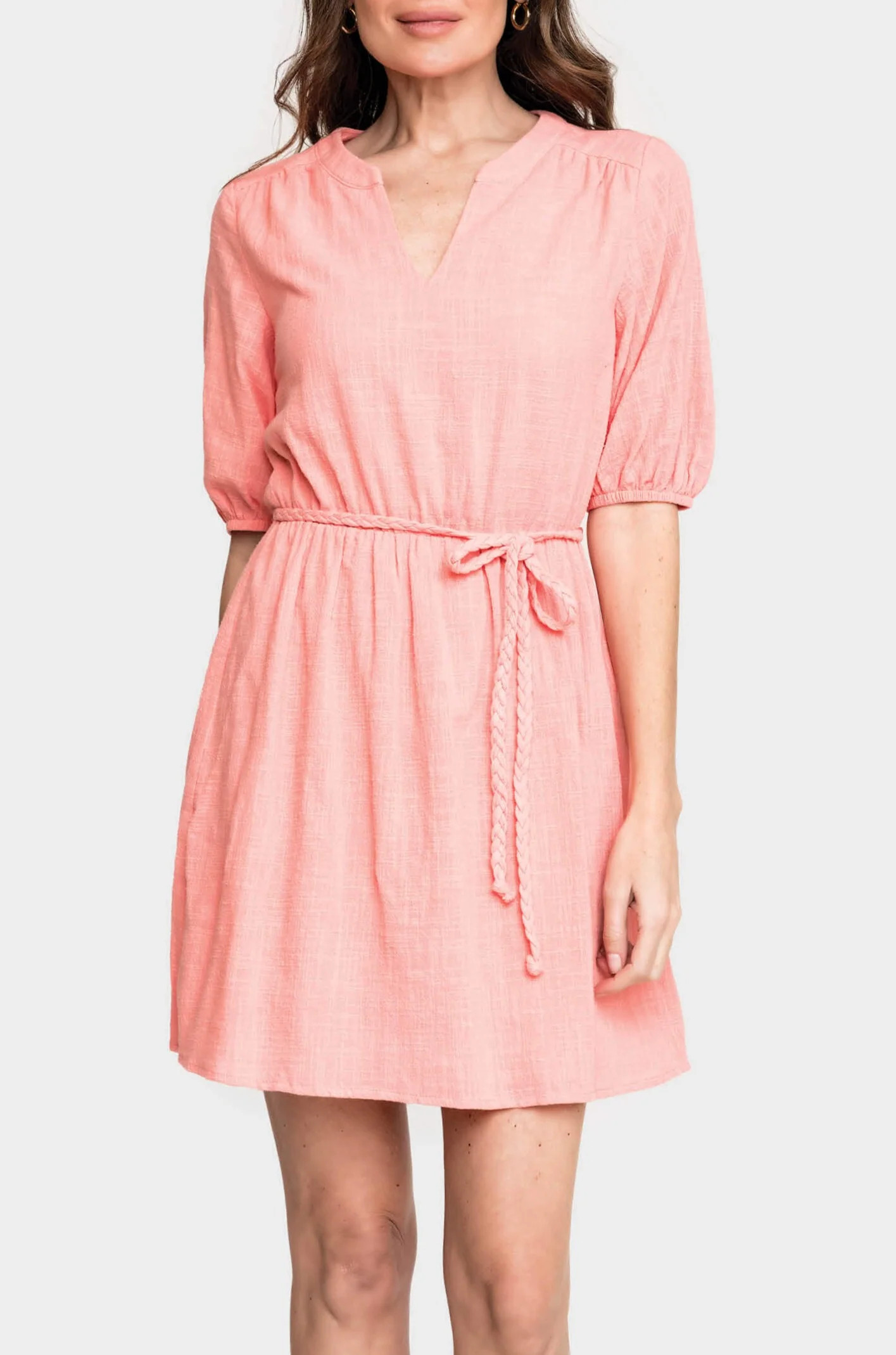 Day Trip Dress With Braided Belt | Gibson