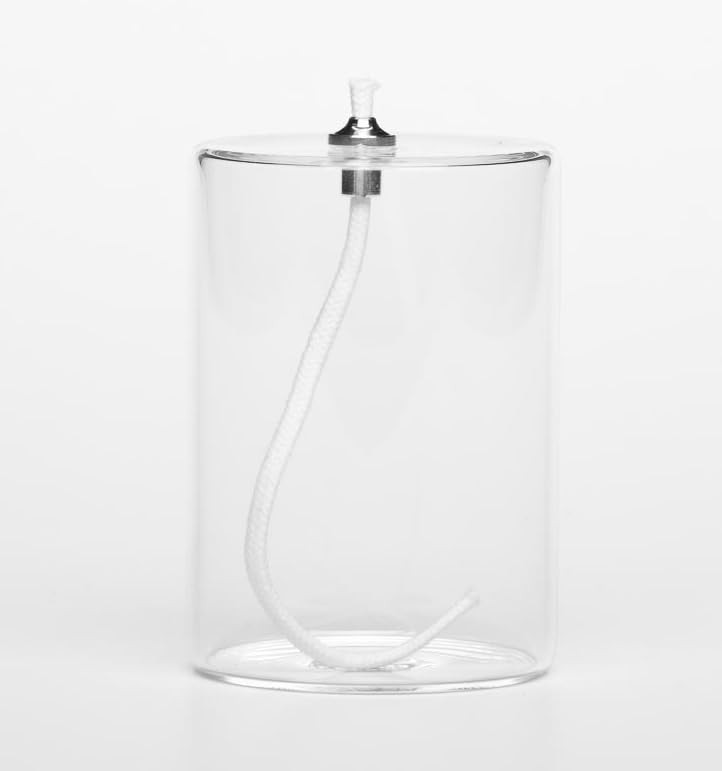 Firefly Fuels Refillable Glass Oil Candle - 4 Inch Pillar-Style Reusable Liquid Candle for Atmosp... | Amazon (US)