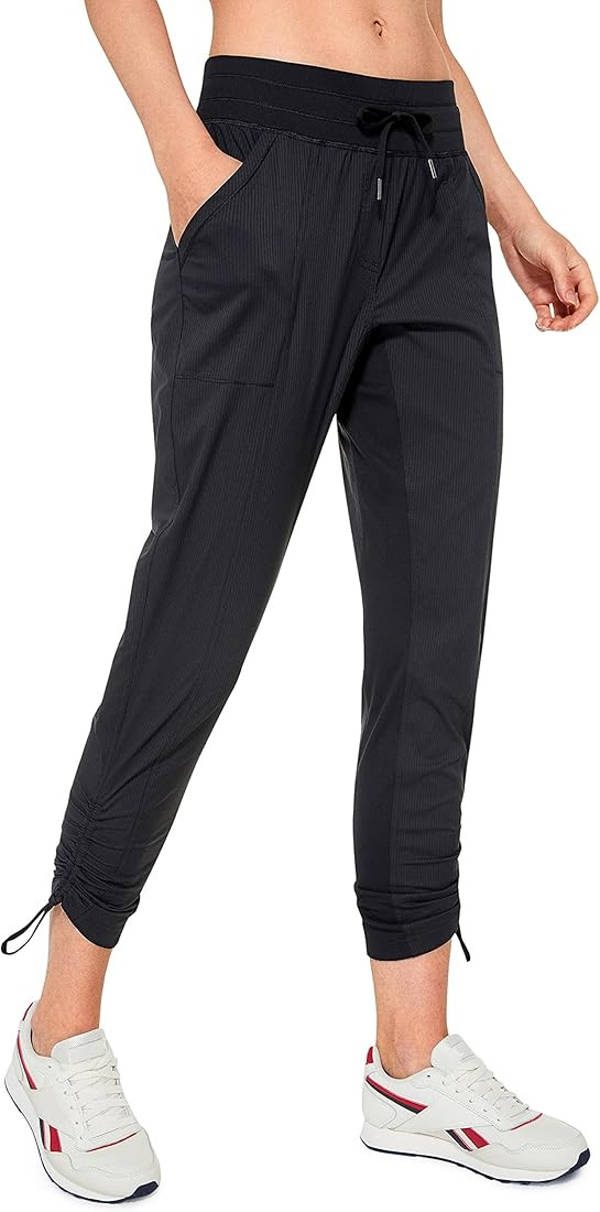 Womens Casual 7/8 Pants 25"/27" - Lightweight Workout Outdoor Athletic Track Travel Lounge Jogger... | Amazon (US)