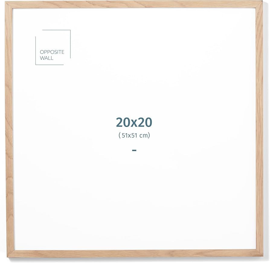 (20x20 in | 51x51 cm) Natural Solid Oak Wood Picture Frame Poster Frame Wall Photo Frame | Amazon (US)