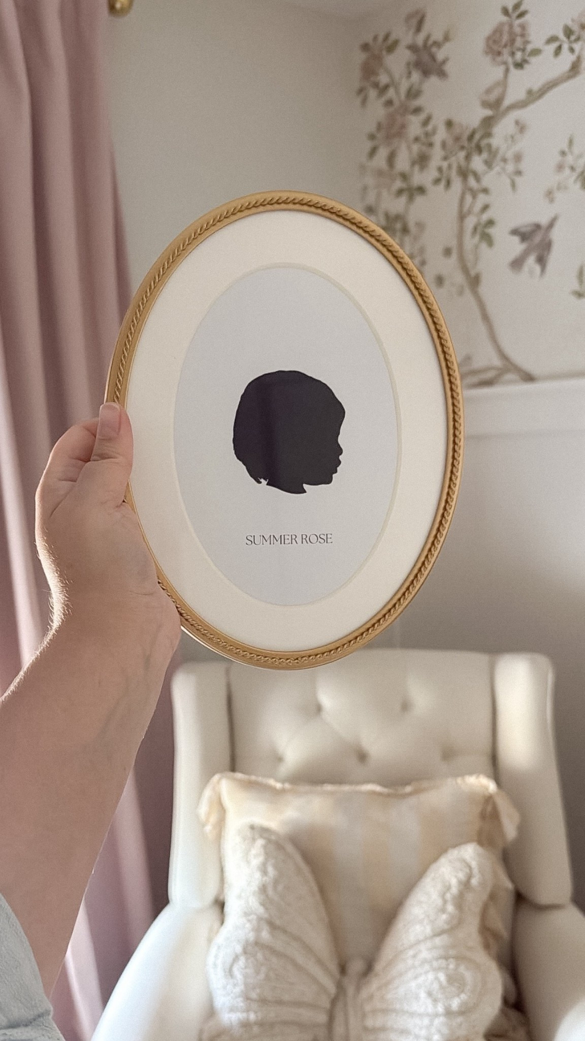 DIY silhouette portrait with this gorgeous gold oval frame from Target! 

#LTKHome #LTKBaby #LTKFindsUnder50