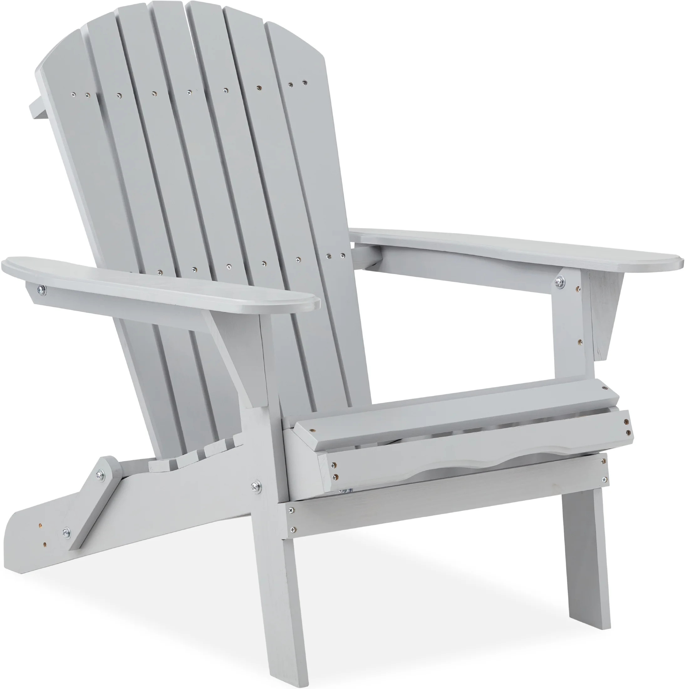 Best Choice Products Folding Adirondack Chair Outdoor, Wooden Accent Lounge Furniture w/ 350lb Ca... | Walmart (US)