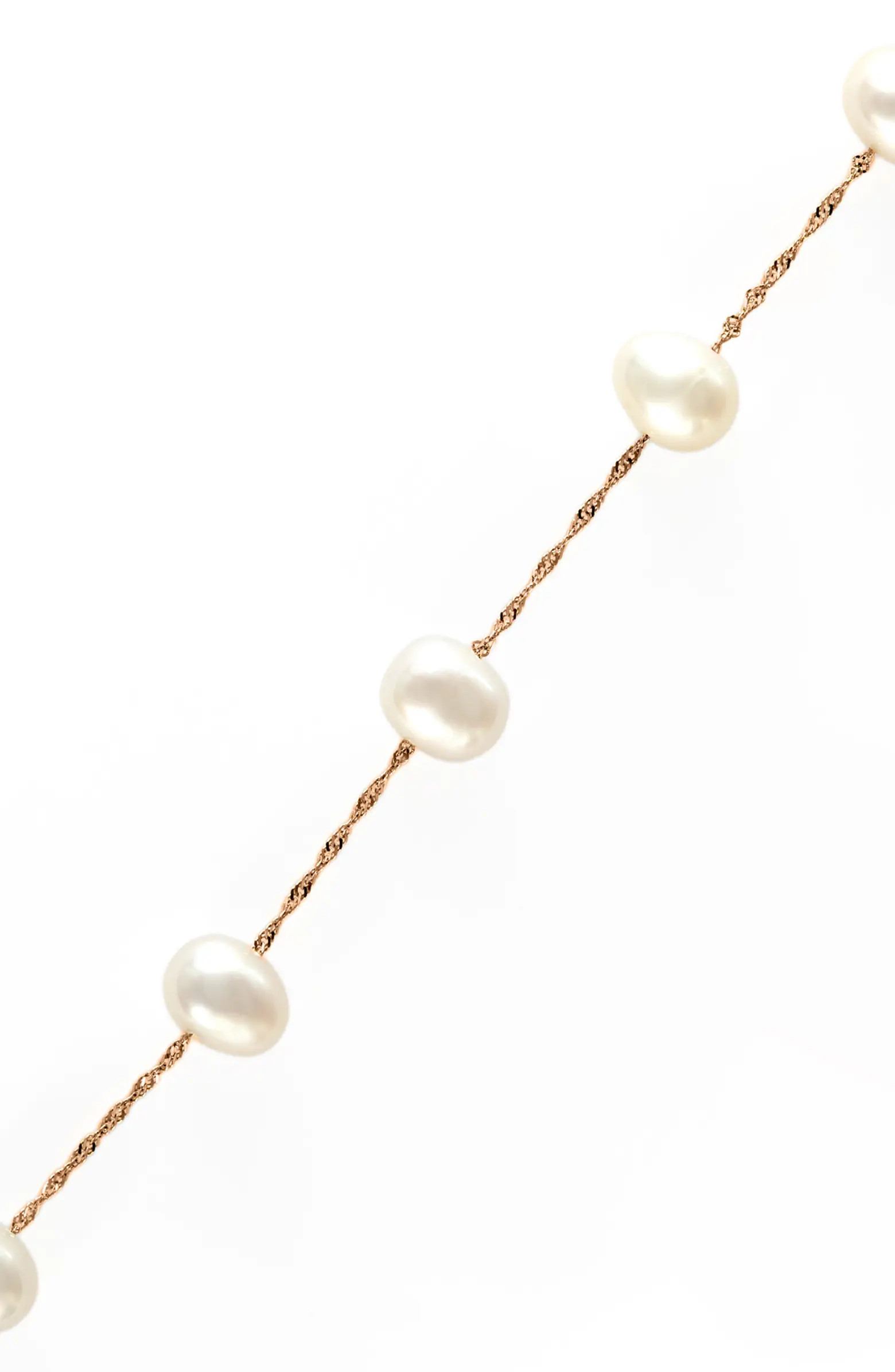 EFFY 14K Rose Gold 5.5mm-6mm Freshwater Pearl Station Bracelet | Nordstromrack | Nordstrom Rack