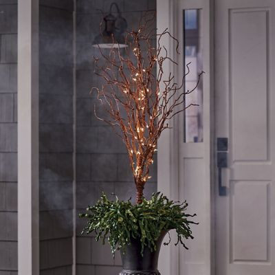 Pre-lit Haunted Twig Urn Filler | Grandin Road