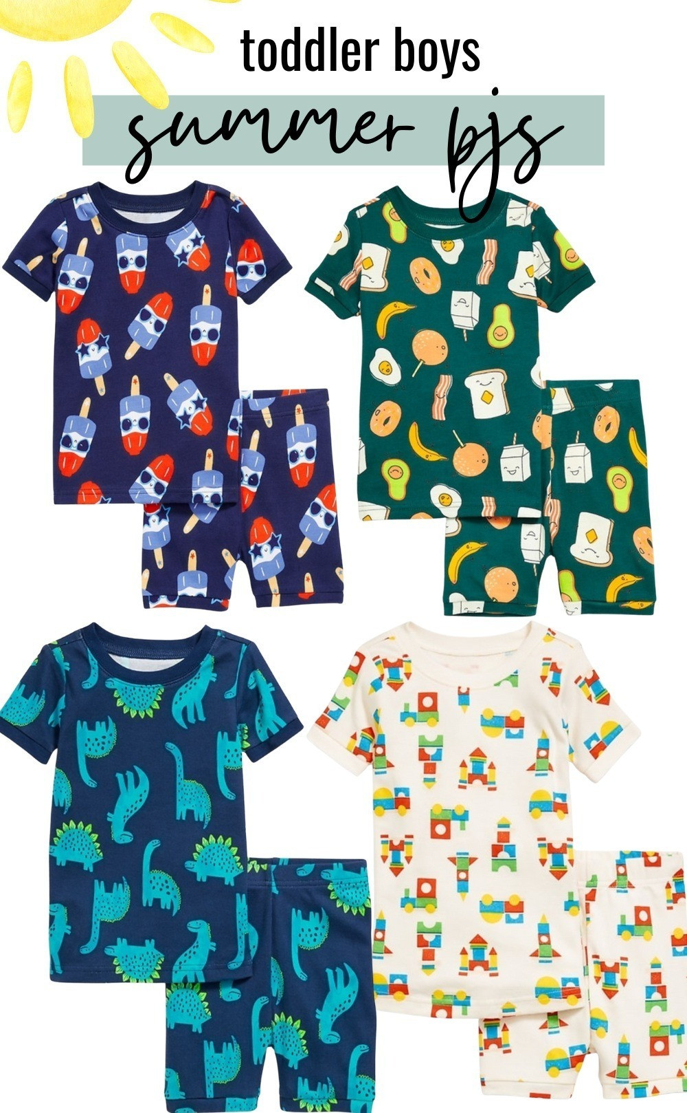 The cutest summer pjs for boys! These are always my go-to; affordable, cute prints, and they hold up really well!  

 #LTKBaby #LTKKids #LTKFamily