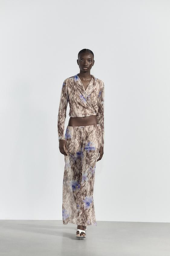 PRINTED TULLE PANTS | Zara US