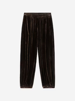 Fluid Velvet Trousers – Dark Brown – Women – ARKET GB | Arket UK