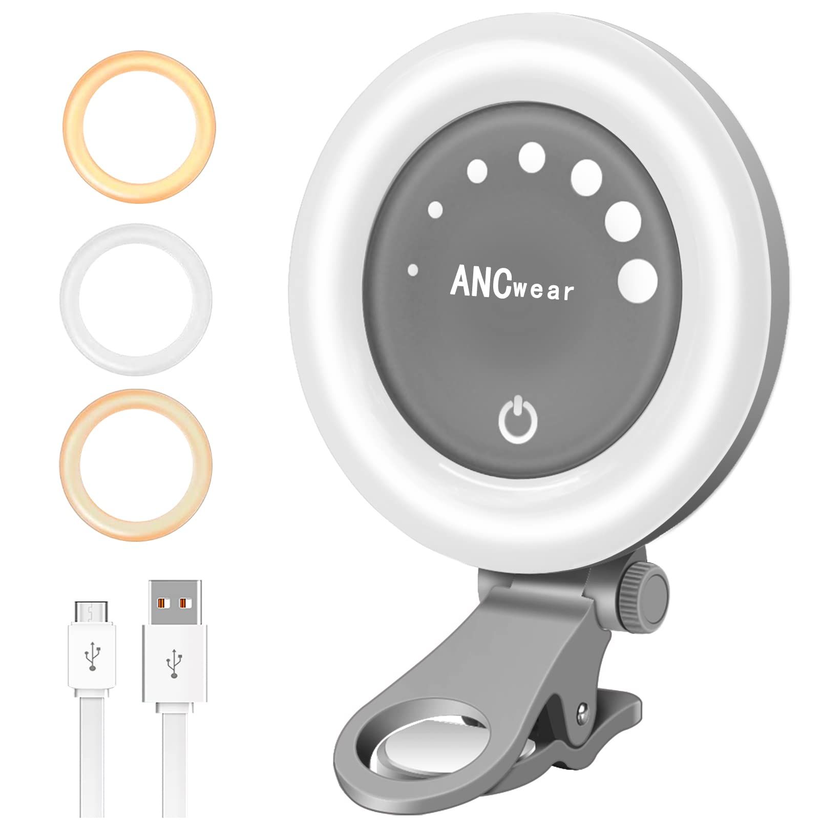 Selfie Ring Light for Phone iPhone Laptop, ANCwear Mini Clip On and Portable Light for Photography,  | Amazon (US)