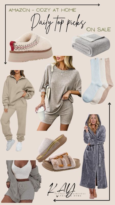 Cozy attire for home - 
Found the goods and they are on sale! 

Price ranges: $26-$50 
#founditonamazon #womensfashion #cozyvibes #amazonfinds #holiday2023

#LTKHolidaySale #LTKGiftGuide #LTKHoliday