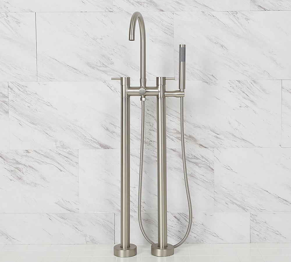 Keylan Floor Mounted Tub Filler with Handshower | Pottery Barn (US)