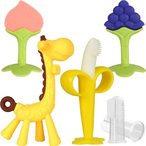 Amazon.com : HAILI XMGQ Baby Teething Toys, Silicone Baby Teether Freezer BPA Free, Soothe Babies... | Amazon (US)