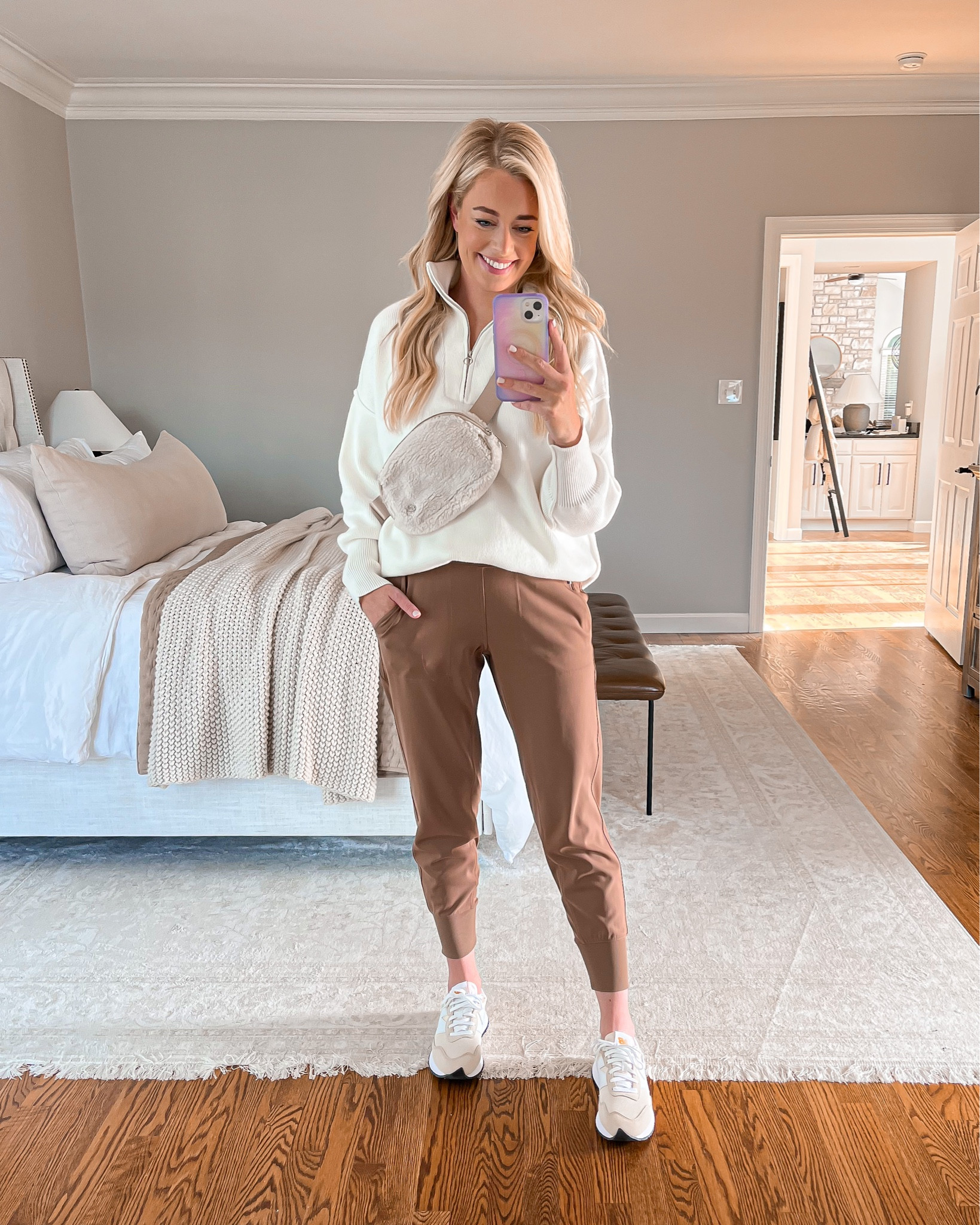 Wearing a small in Amazon sweater & XS in joggers 

Casual outfit, joggers, Amazon sweater, cream sweater, neutral sneaker, New Balance sneaker, athleisure outfit 

#LTKSeasonal #LTKshoecrush #LTKstyletip