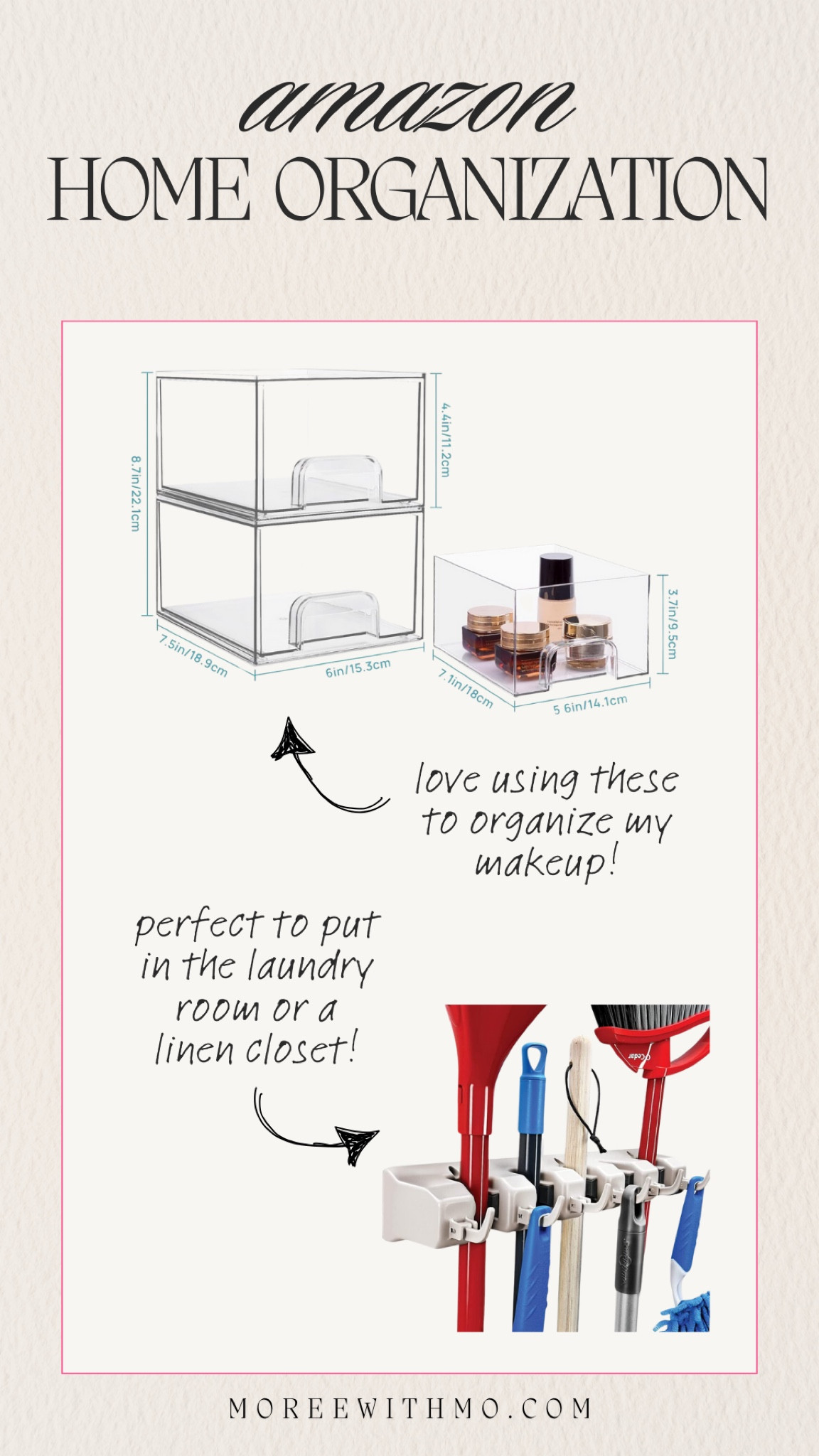 Home organization from Amazon! I bought both of these products for my house and I love them! The clear bins are perfect on a makeup vanity or under the sink!
I have these all over the house! I love the size!

Home Organization
Home Essentials 
Amazon Home Finds
Amazon Home Organziation 
Moreewithmo

#LTKFindsUnder50 #LTKHome