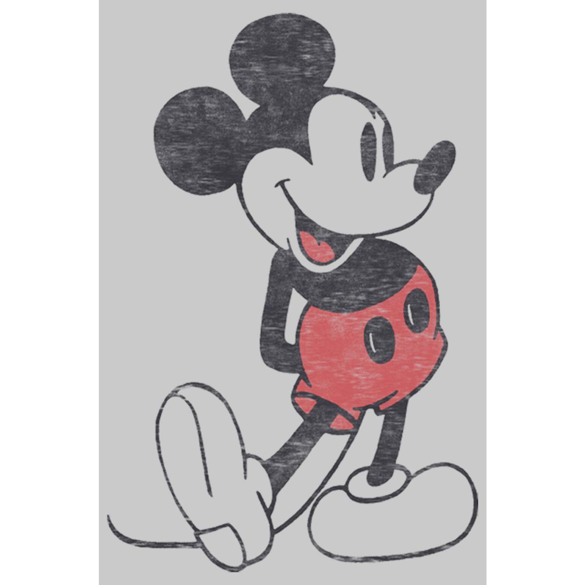Men's Mickey & Friends Distressed Mickey Mouse Pose Sweatshirt | Target