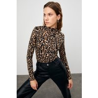 Leopard Print Women Blouse, Pattern Long Sleeve Crop, Red Or Purple Outfit, Top, Summer Body For | Etsy (US)