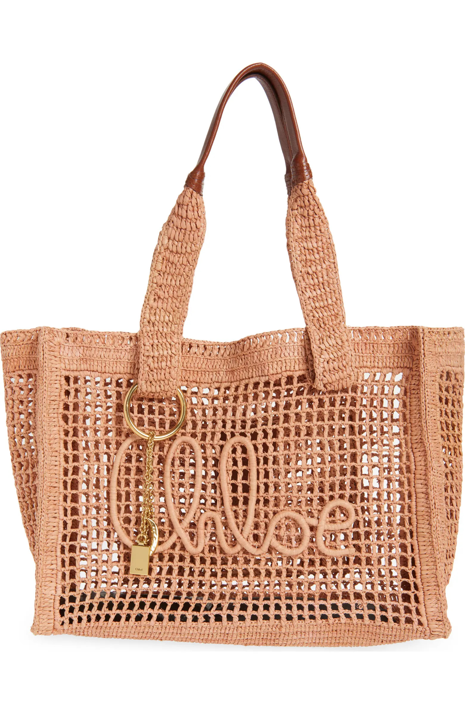 Summer Banana Crochet Raffia Tote Bag | Nordstrom