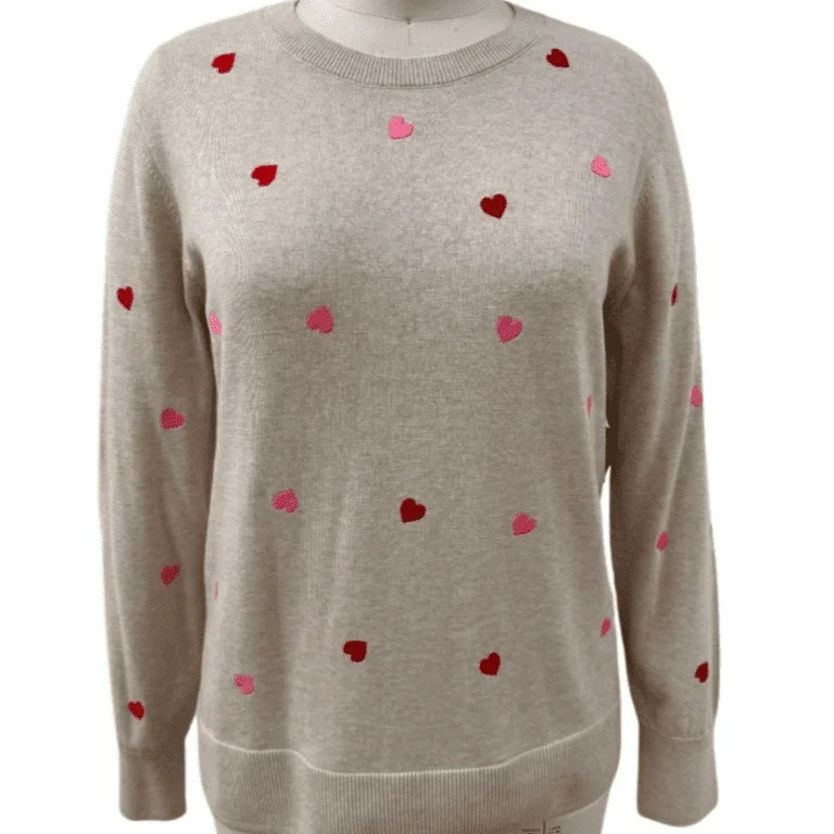 Valentine’s Day Time and Tru Women’s Sweater, Lightweight, Sizes XS-XXXL | Walmart (US)