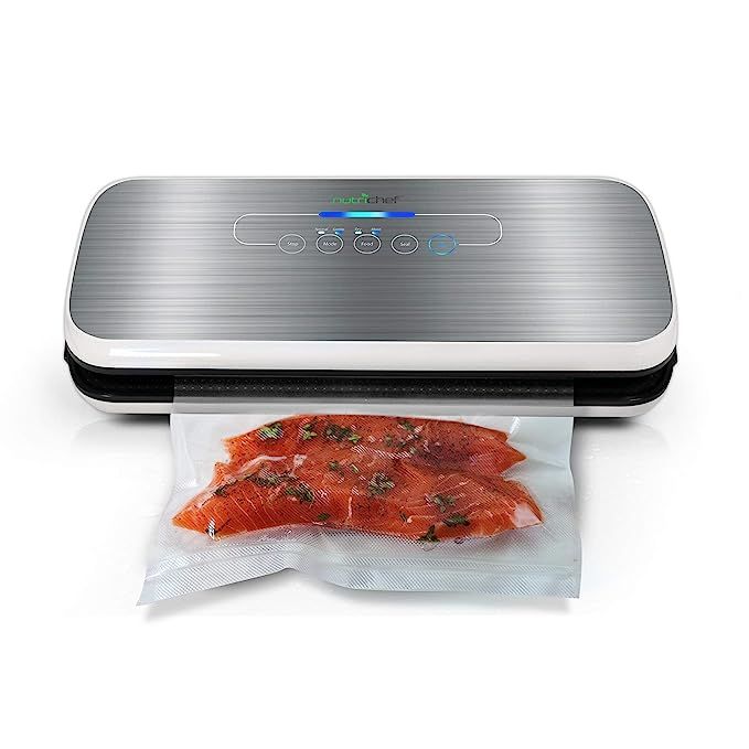 Vacuum Sealer By NutriChef | Automatic Vacuum Air Sealing System For Food Preservation w/ Starter... | Amazon (US)