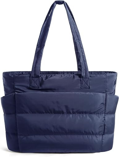 BAGSMART Puffy Tote Bag for Women, Lightweight Work Tote Handbag | 20L for 15.6" Laptop/ 18L for ... | Amazon (US)