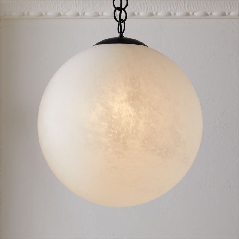 Moon Globe Pendant Light with Black Chain 21" by Kara Mann + Reviews | CB2 | CB2