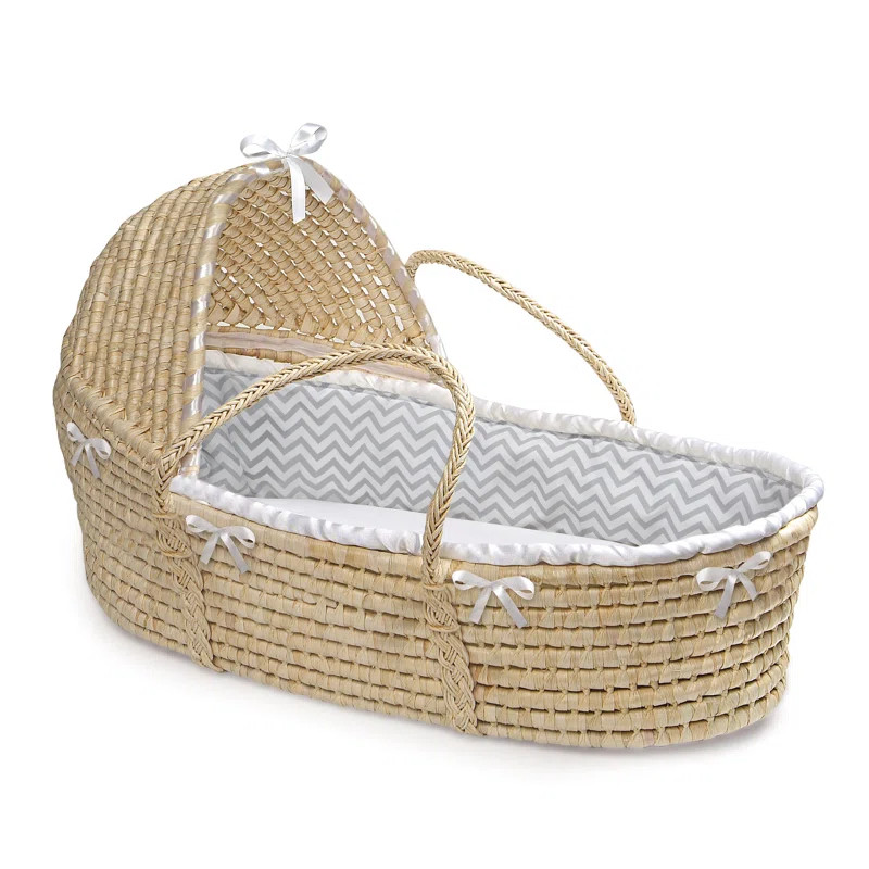 Natural Hooded Moses Basket | Wayfair North America