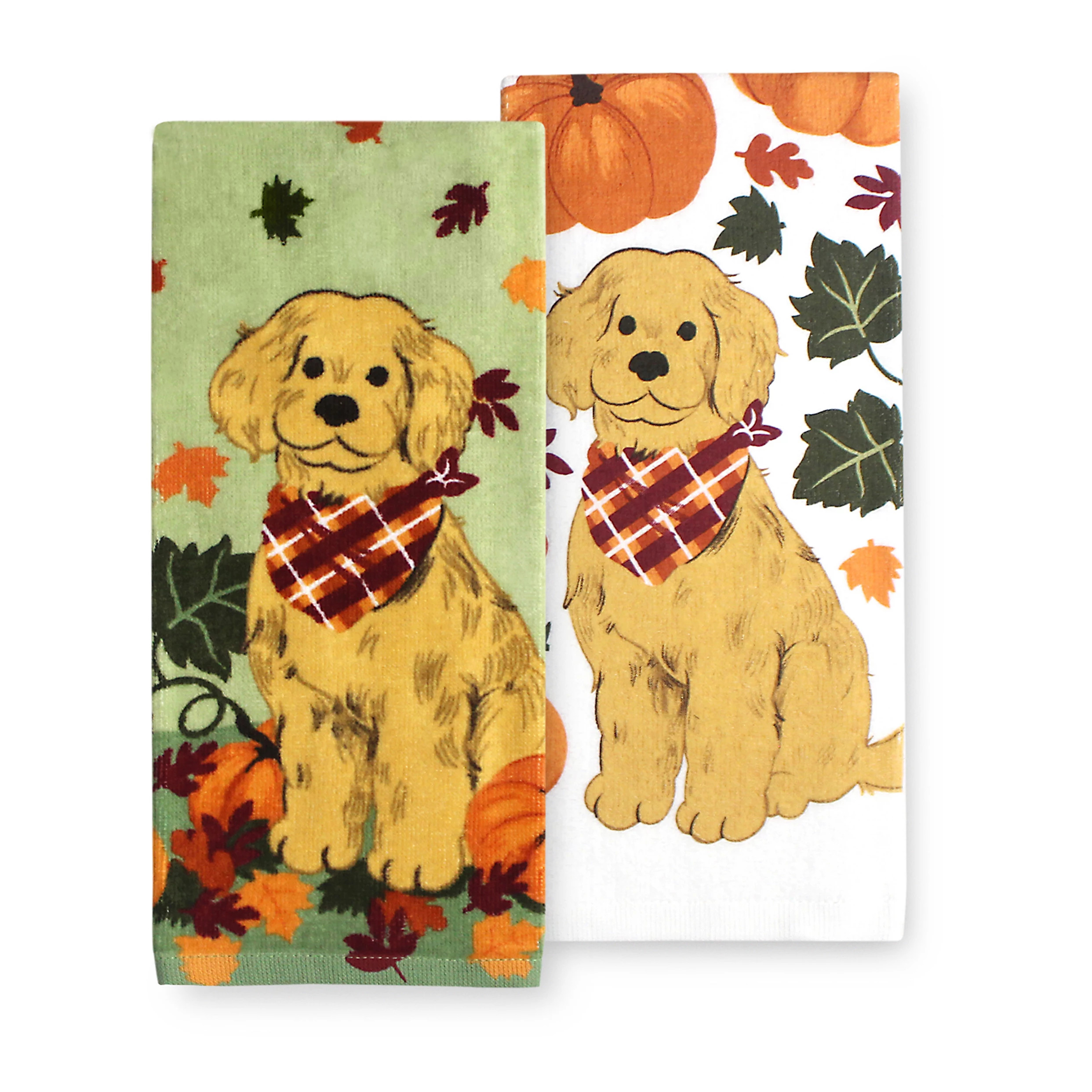 Celebrate Fall Together Fall Golden Retriever Kitchen Towel 2-pk. | Kohl's